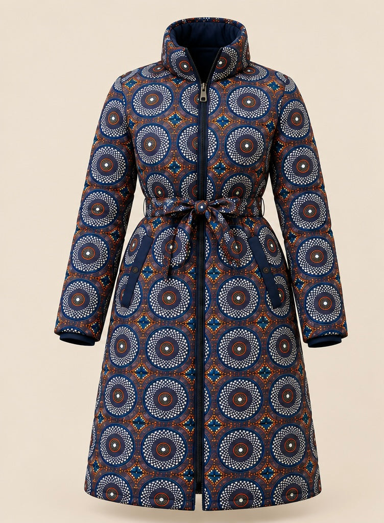 Long Puffer Collar Jacket Ladies