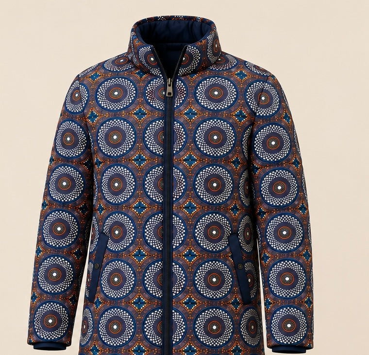 Long Puffer Collar Jacket Men's