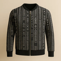 Unisex Black & White Light Bomber Jacket