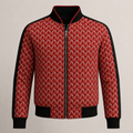 Unisex Red & White Light Bomber Jacket