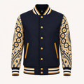 Unisex Varsity Navy & Gold Bomber Jacket
