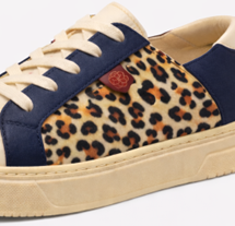 Footwear Ladies Leopard Print Navy
